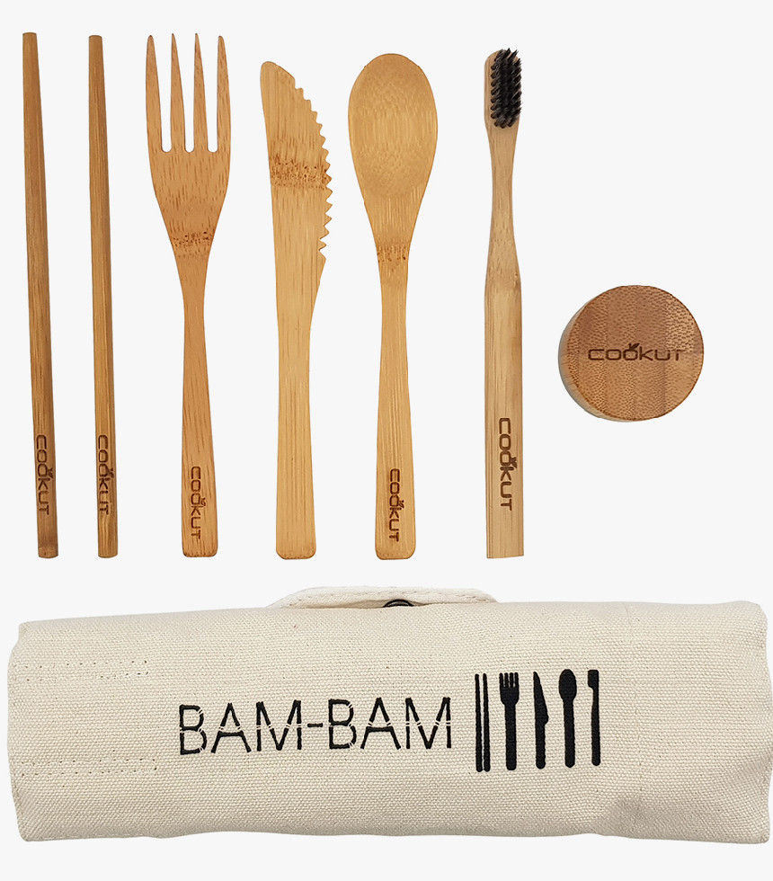 Set Repas couverts + brosse à dents en bambou