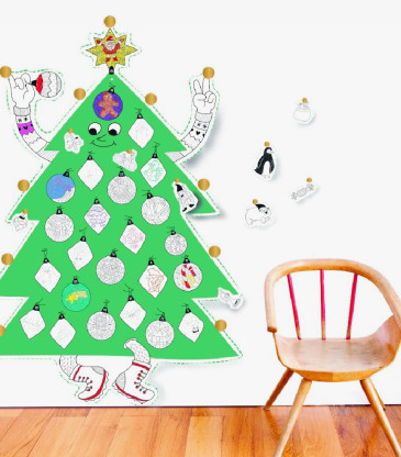 Omy poster à colorier sapin de noël