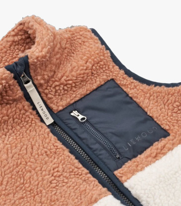 Gilet en peluche douce Rose