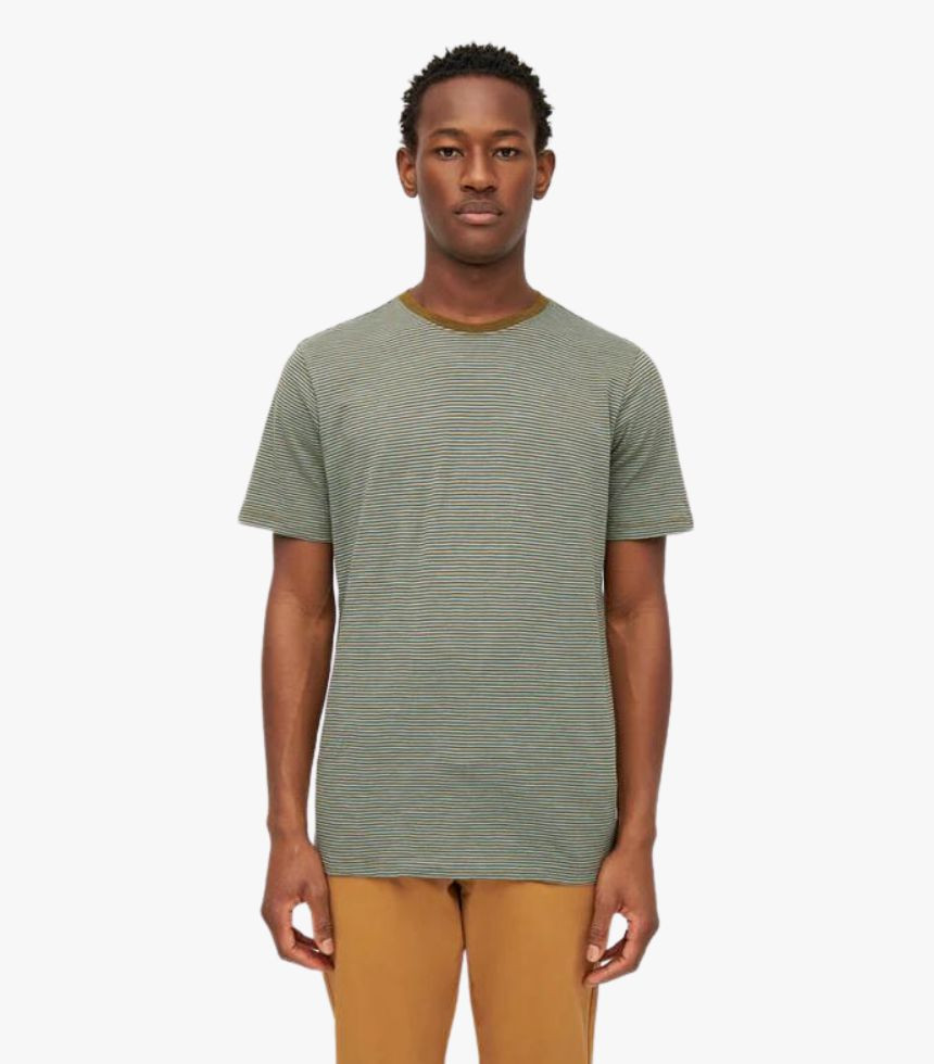 T-shirt raye vert