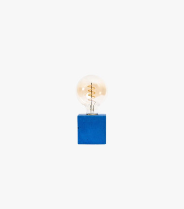 Lampe cube bleu
