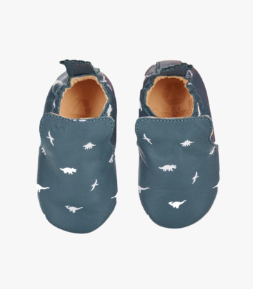 Chaussons bleu Dino