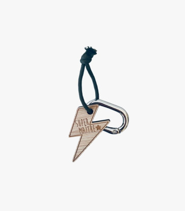 Porte-clés en bois Cœur Maître