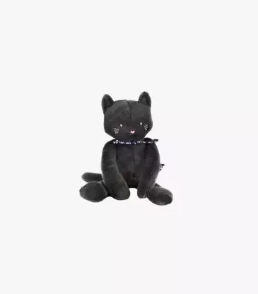 Peluche Chat noir anthracite Méloé 37 cm - Maïlou | Altermundi