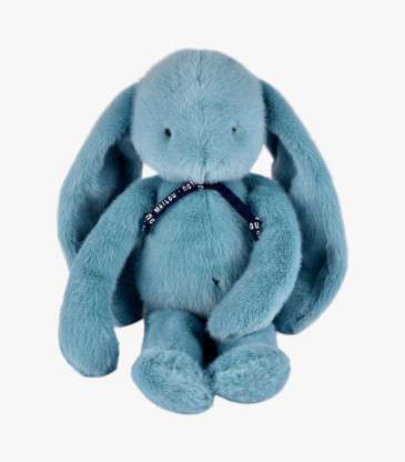 Peluche lapin Méloé bleu lagon