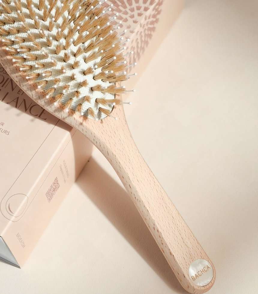 Brosse cheveux Soin et Brillance poils sanglier et nylon