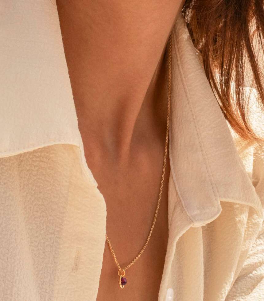 Collier Orphée grenat