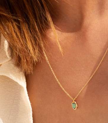 Collier Orphée aventurine verte