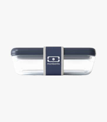 Lunch box en verre Pure bleu Natural