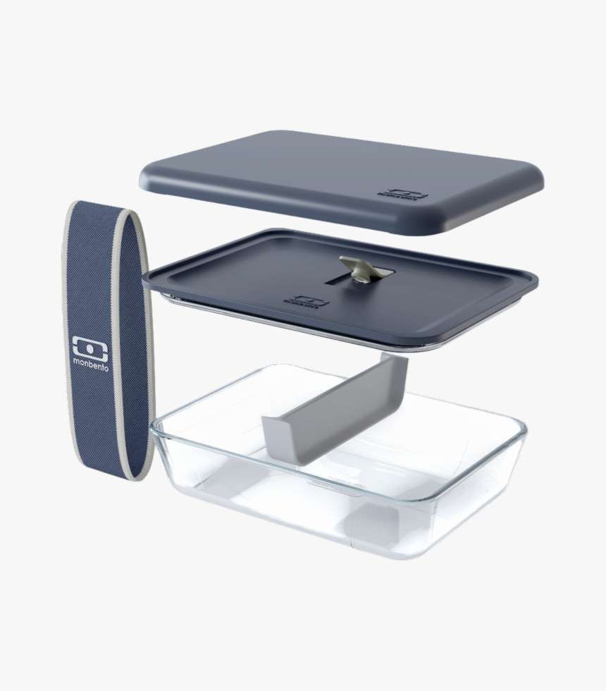 Lunch box en verre Pure bleu Natural
