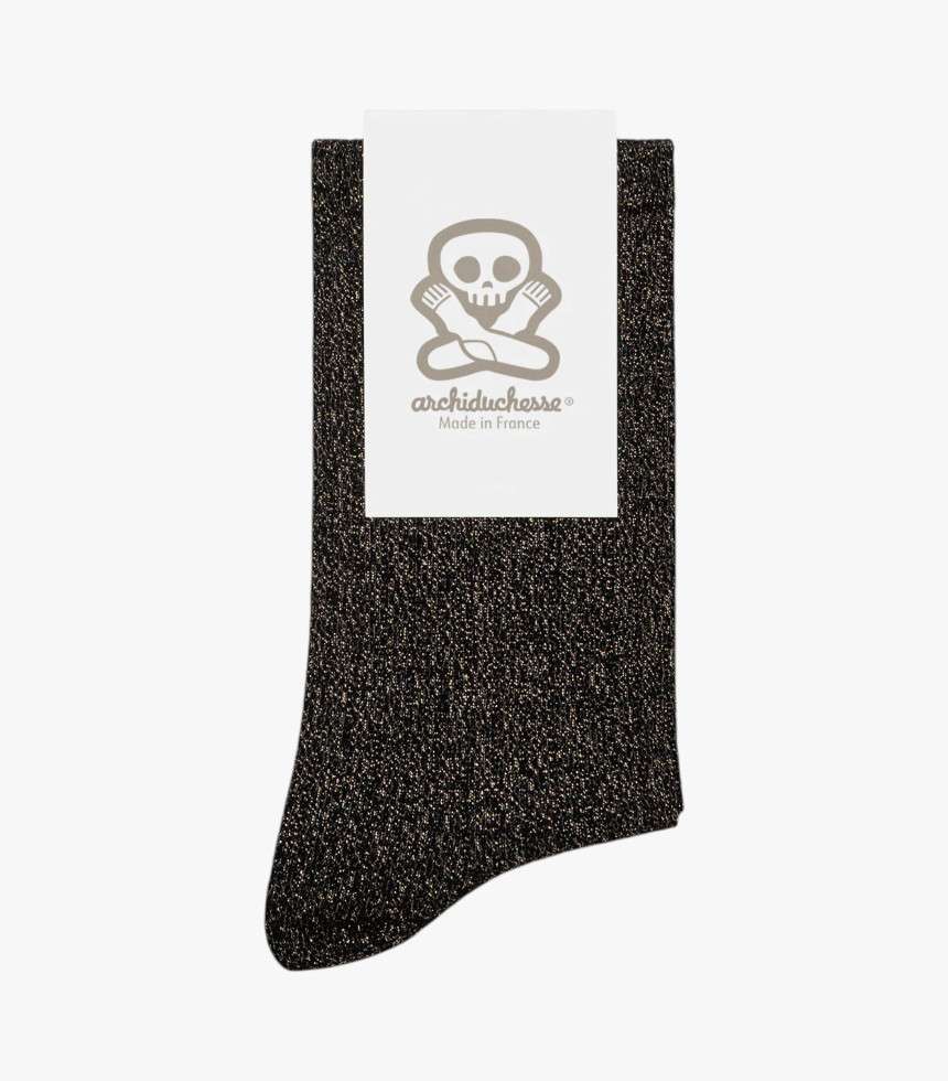 Chaussettes pailletées noir