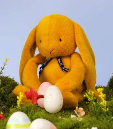 Peluche lapin Méloé safran