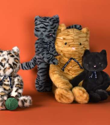 Peluche chat Méloé roux
