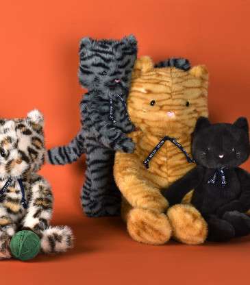 Peluche chat Méloé grisouille