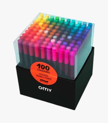 Box 100 feutres double pointe