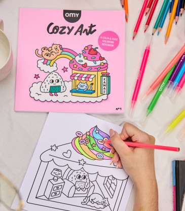 Carnet de coloriage Cozy Art Kawaii