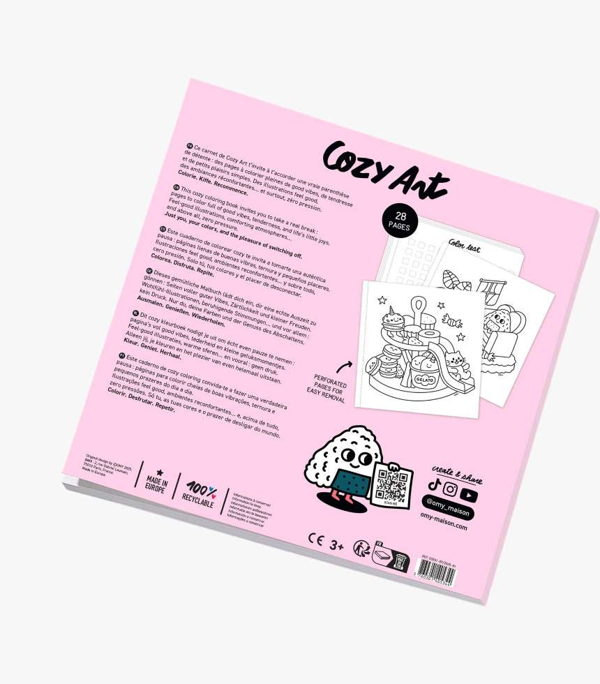 Carnet de coloriage Cozy Art Kawaii