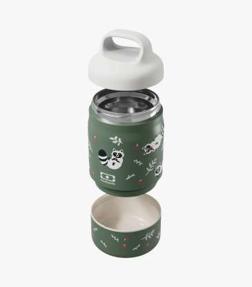 Boîte thermos Handy vert Raccoon