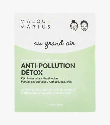 Masque tissu bio anti-pollution