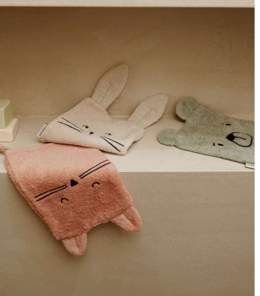 Gants de toilette Sylvester dove blue mix