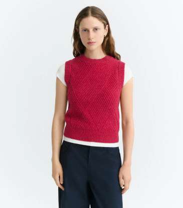 Pull sans manches Kaia rouge