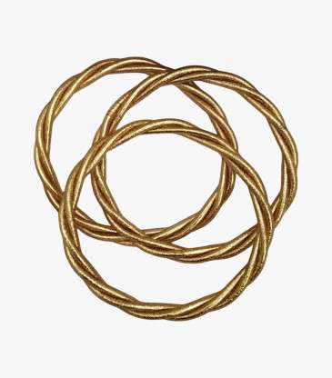 Bracelet bouddhiste torsadé épais or