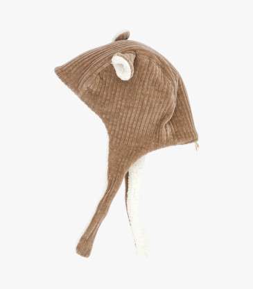Bonnet velours taupe