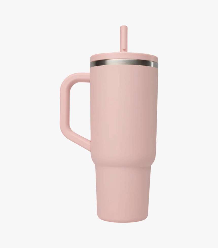 Mug isotherme avec anse rose pastel 900 ml