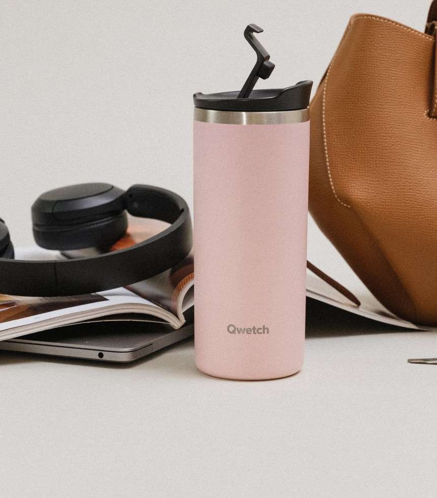 Mug isotherme rose pastel 350 ml