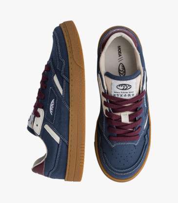 Baskets Origin Low beige et bleu nuit
