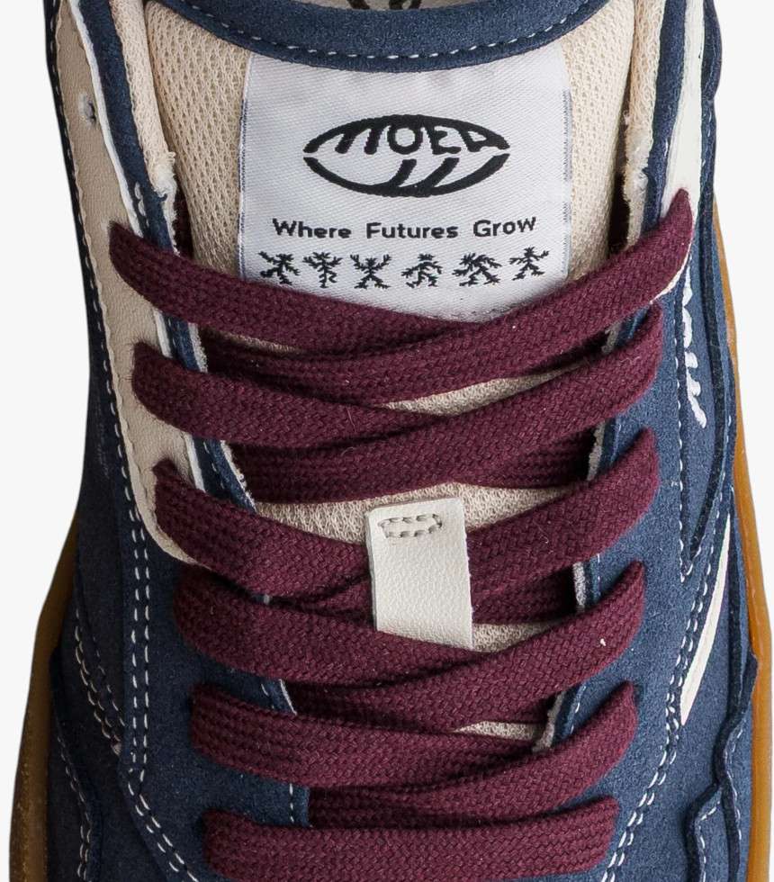 Baskets Origin Low beige et bleu nuit