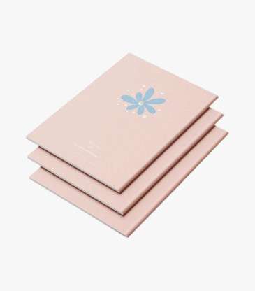 Carnet Myosotis & Capucine motif floral A6