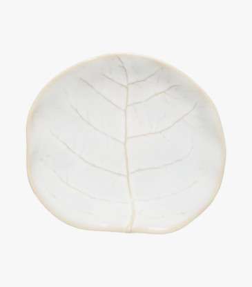 Plat feuille Silvina blanc...