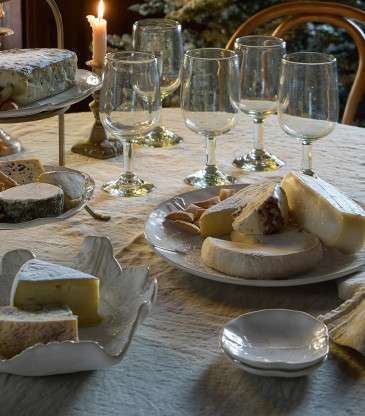 Plat feuille Silvina blanc fenouil