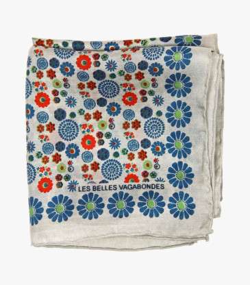 Mini foulard Hanami bleu