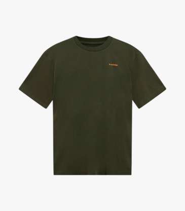 T-shirt Back print kaki