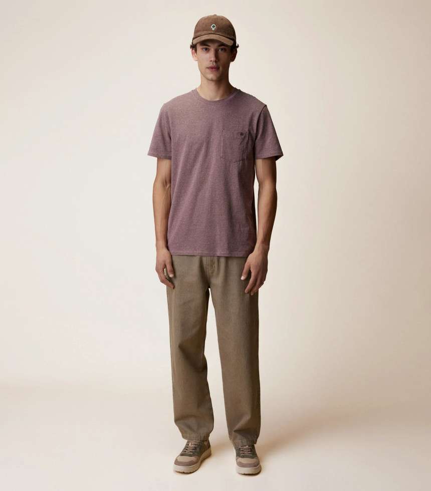 T-shirt Olonne violet grisé