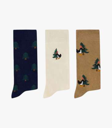 Chaussettes Trio taupe...
