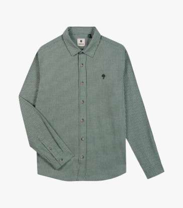 Chemise Iraty vert et écru
