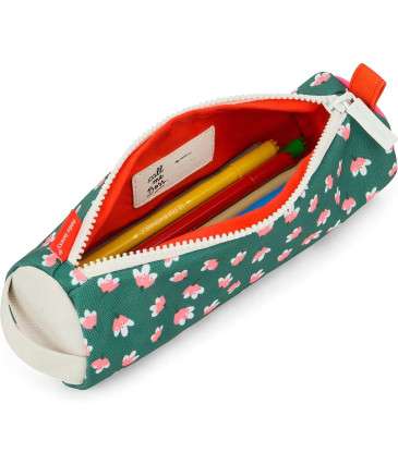 Trousse Garden Joy imprimé fleuri vert
