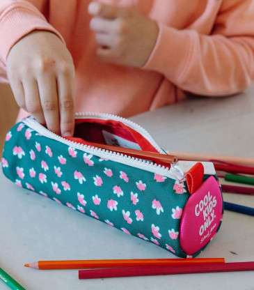 Trousse Garden Joy imprimé fleuri vert