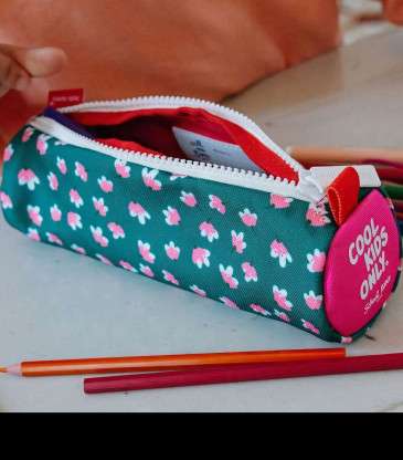 Trousse Garden Joy imprimé fleuri vert