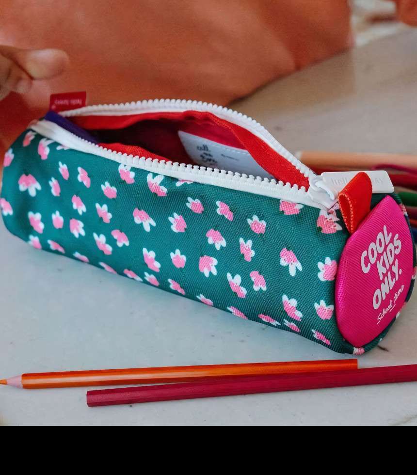 Trousse Garden Joy imprimé fleuri vert