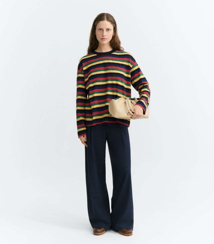 T-shirt Emily R rayures multicolores