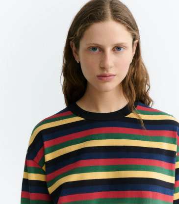 T-shirt Emily R rayures multicolores