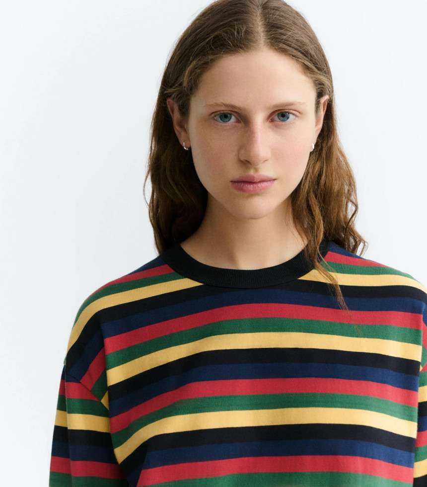 T-shirt Emily R rayures multicolores