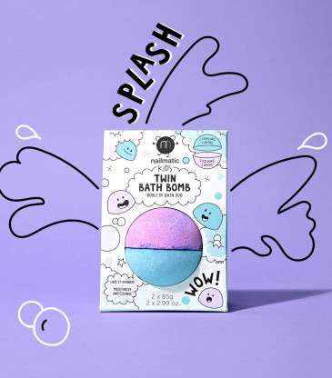 Boule de bain duo bleu et...