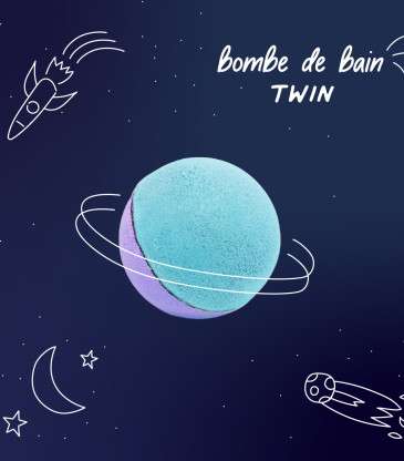 Boule de bain duo bleu et violet