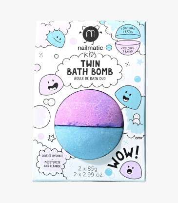 Boule de bain duo bleu et violet