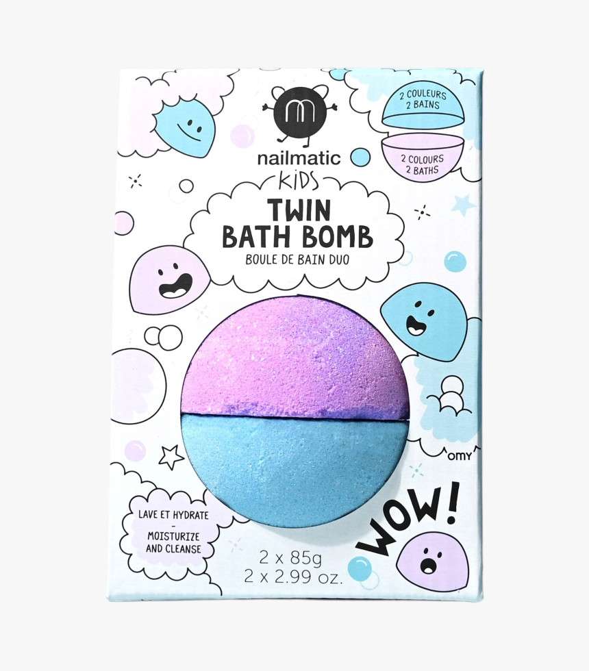 Boule de bain duo bleu et violet